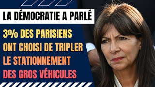 Votation paris et suv résultat pour le triplement du prix de stationnement [upl. by Ymmik552]