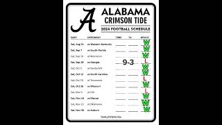 Predicting 2024 Alabama schedule how do they first year without nick saban [upl. by Netty]