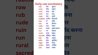 Daily use vocabulary with pronunciation english vocabulary shorts shortvideo [upl. by Anabahs]