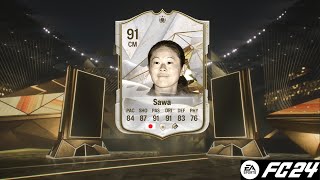 91 ICON SAWA REVIEW  91 ICON SAWA PLAYER REVIEW  EA FC 24 ULTIMATE TEAM [upl. by Kester]