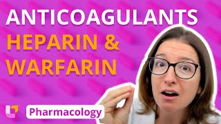 Anticoagulants heparin amp warfarin  Pharmacology  Cardiovascular  LevelUpRN [upl. by Siduhey]