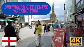 Birmingham UKs second biggest City Walking tour 2023 4K UHD [upl. by Elleraj]