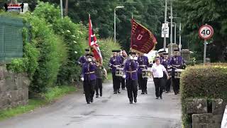 Ballymoughan Purple Guards FB  Desertmartin Accordion amp Cranny Pipe Band Parade 2024 [upl. by Sibylla]