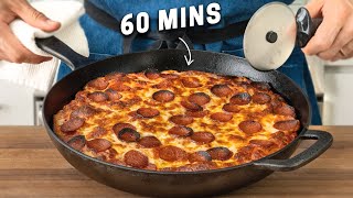 PAN PIZZA IN 1 HOUR No Mixer [upl. by Markson878]