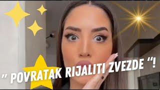 Prelepe vesti od Anđele Đuričić veliki povratak rijaliti zvezde [upl. by Anirb725]