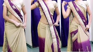 Heavy saree wearing style and tips  Saree drapping tutorial for beginners in different way [upl. by Steinberg100]