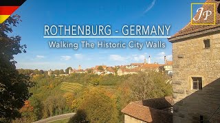 Rothenburg ob der Tauber  Walking the city walls [upl. by Aiker]