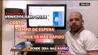 PASAPORTE VENEZOLANO PASO A PASO EXTRANJERO2024 [upl. by Suoiluj353]