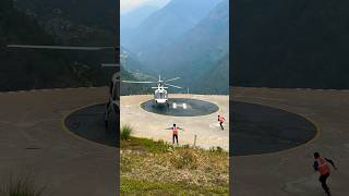 VTGVF  Helicopter landing at Phata helipad airport aviation travel trending [upl. by Teague]