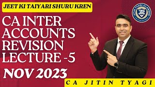 Lecture 5  CA Inter Accounts Revision Department Accounts Nov 2023 Exams CA CS Jitin Tyagi [upl. by Rech]