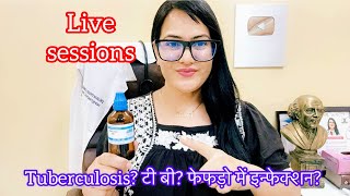 DrRUKMANI ‘s live 571टी बी फेफड़ो में इन्फेक्शन Rx Bacillinum 200 in TuberculosisWeak lung 🫁 [upl. by Akenihs]