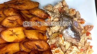 Plantain Eggs and Sardines  Delicious Combo [upl. by Aisitel]