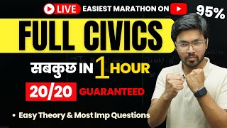 Full CIVICS in 1 Hour 😱 LIVE  Easy Theory amp Important Questions  Class 10 SST [upl. by Nobel]