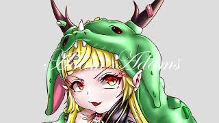 Speedpaint Adoptable 013 Loli Dragon【Clip Studio Paint】 [upl. by Alilad]