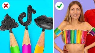 BRILLIANT SCHOOL AND CLOTHES HACKS Cool Fashion amp Clothes Life Hacks Ideas by Mariana ZD [upl. by Love]