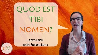 Spoken Latin  How to speak Latin  quotWhats your namequot [upl. by Ailla859]