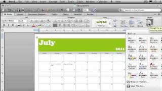 Create a calendar  Word 2011 [upl. by Atirb907]