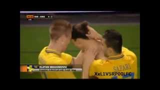 Ibrahimovic Goal Vs England 42 Amazing Overhead Bicycle Kick Goal  Swedish Commentary [upl. by Nylteak711]