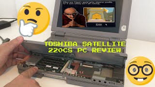 Toshiba 220CS Satellite Intel Pentium 1 Retro Vintage Ms Dos Windows 98 gaming Laptop computer [upl. by Shiau]