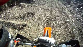 Nino  Enduro Sardinien 2011 KTM 350  Tag 2  Flussbett 1 [upl. by Annabal881]