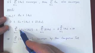 Absolute Convergence Test  Proof [upl. by Bilbe]