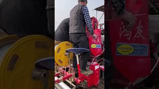 The potato seeder has six functions furrowing fertilizing spraying sowing ridging and mulching [upl. by Rednal]