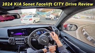 2024 KIA Sonet Facelift Diesel Automatic CITY Drive Review 🔥 Aayushssm [upl. by Bellda]