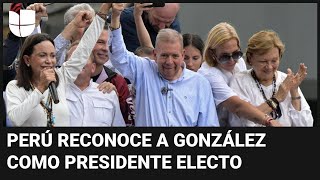 Perú es el primer país en reconocer a Edmundo González como presidente electo de Venezuela [upl. by Ezechiel]