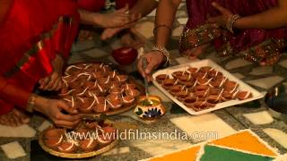 Pouring oil into Diyas for Diwali New Delhi [upl. by Tersina]