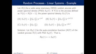 Random Process Through LTI System Example [upl. by Vinny550]