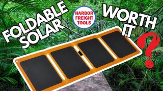 HARBOR FREIGHT Lightweight PORTABLE solar panel Affordable SOLUTION [upl. by Aramit229]