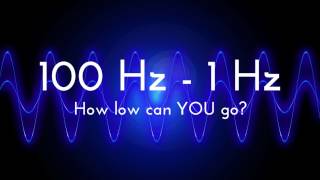 Bass Test  How low can YOU go  100 Hz  1 Hz frequency sweep [upl. by Weyermann]