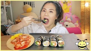 ASMR KIMCHI with KIMBAP  Eating Sounds [upl. by Rohpotsirhc]