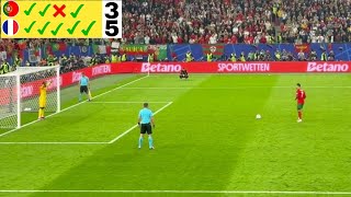 Portugal vs France 35 Full PenaltyShootout EURO 2024 QuarterFinal [upl. by Solracnauj]