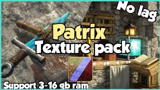 Patrix Texture Pack For Minecraft PE 120  RTX Texture Pack For MCPE  Low End Device  1GB 2GB [upl. by Gnivre]