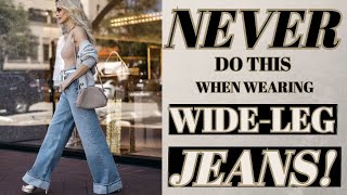 Dos amp Donts When Styling Wide Leg Jeans  Fashion Over 40 [upl. by Nnawtna776]