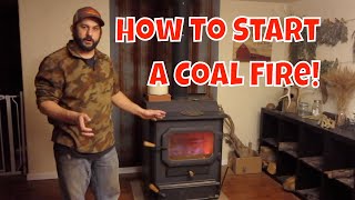 Heating With Coal How to Start a Coal Fire [upl. by Jacqui]