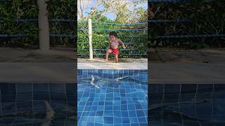 Jumping into the pool 😢😰😱🦈🦈funny shark mar Water megalodon funnymoments comedy [upl. by Eniluqaj]