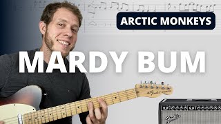 How to Play Mardy Bum by Arctic Monkeys Both Guitar Parts [upl. by Nilkoorb]