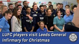 LUFC players visit LGI hospital in Leeds [upl. by Yras262]