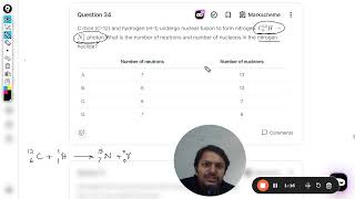 Carbon C12 and hydrogen H1 undergo nuclear fusion to form nitrogen ​ What is the number of [upl. by Ron]