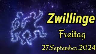 ZWILLINGE Horoskop heute Freitag 27 SEPTEMBER 2024 ♊ [upl. by Haodnanehs]