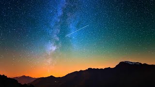 Meteor Shower Peak Time Lapse Falling Shooting Stars 20212022 [upl. by Canfield662]