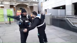 Charing cross security guard tries to assault under cover cops stop attempted assault [upl. by Turrell513]