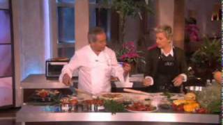 Ellen Makes Vegan Pizza with Wolfgang Puck [upl. by Dotty]