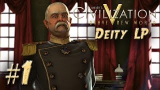 Civilization 5 Brave New World Lets Play Germany Deity  Part 1 [upl. by Hpesoy487]