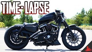 Custom HarleyDavidson Iron 883 TIME LAPSE ⏰ [upl. by Kawai304]