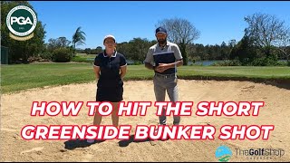 How To Play Short Greenside Bunker Shot [upl. by Yelsha757]