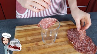 Idee aperitivo facili e sfiziose Tagliere aperitivo con rose di salame [upl. by Akehsar]