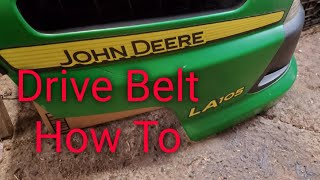 How To Install Drive Belt LA105 John Deere [upl. by Shayna524]